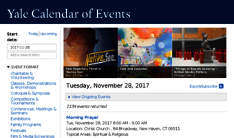 calendar.yale.edu