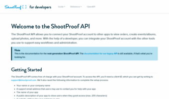 developer.shootproof.com