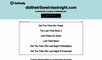 didthetribewinlastnight.com