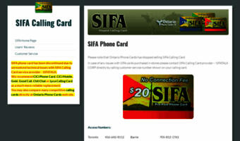 sifacallingcard.com