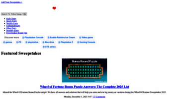 sweepstakeslovers.com