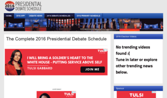 2016presidentialdebateschedule.com