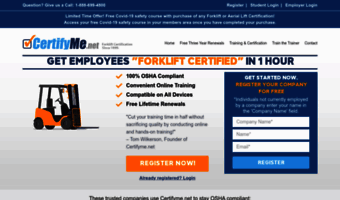 Certifyme Net Observe Certifyme News Forklift Certification Osha Online Training Get License