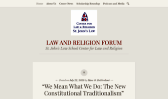 LAW AND RELIGION FORUM - St. John's Law School Center for Law and