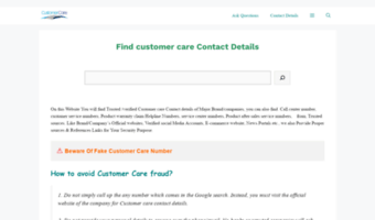 customercare.tollfree-number.org