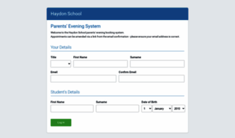 haydonschool.parentseveningsystem.co.uk