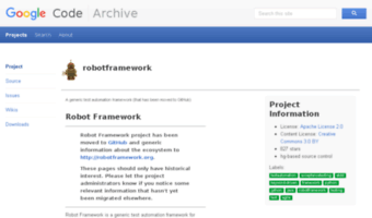 robotframework.googlecode.com