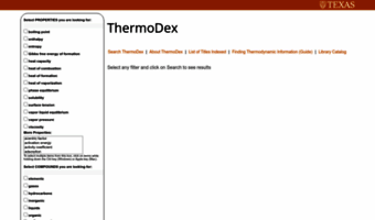 thermodex.lib.utexas.edu